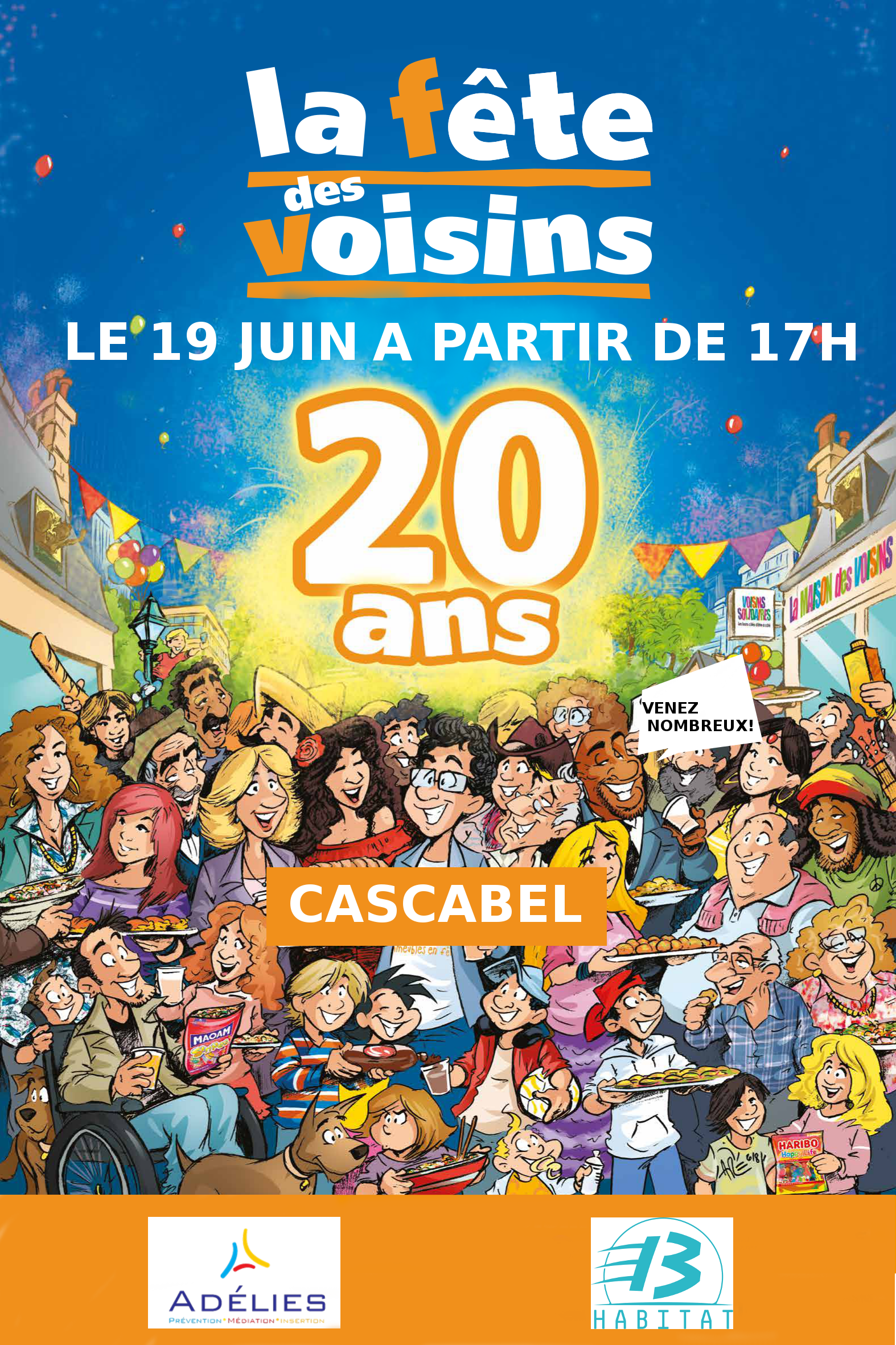 Fête des voisins mercredi 19 juin - Cascabel - Vitrolles